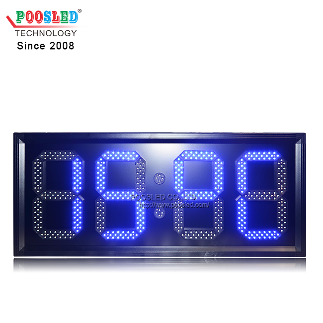 轻巧方便蓝色LED铝框室内使用时间温度数字屏88.88格式